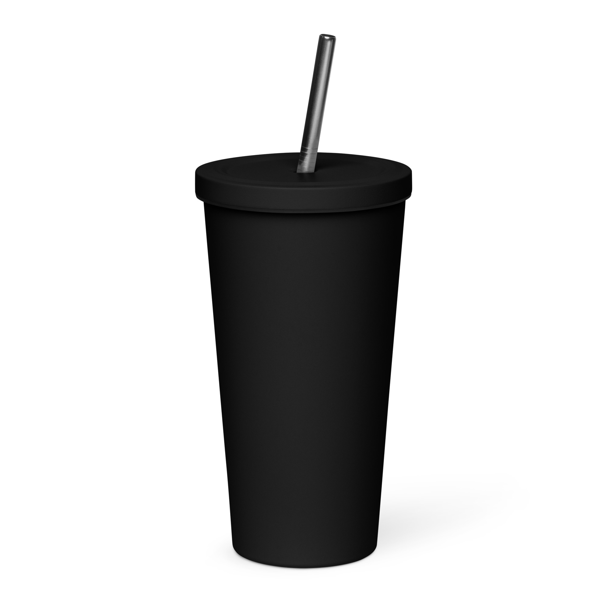 Insulated tumbler with a straw - back