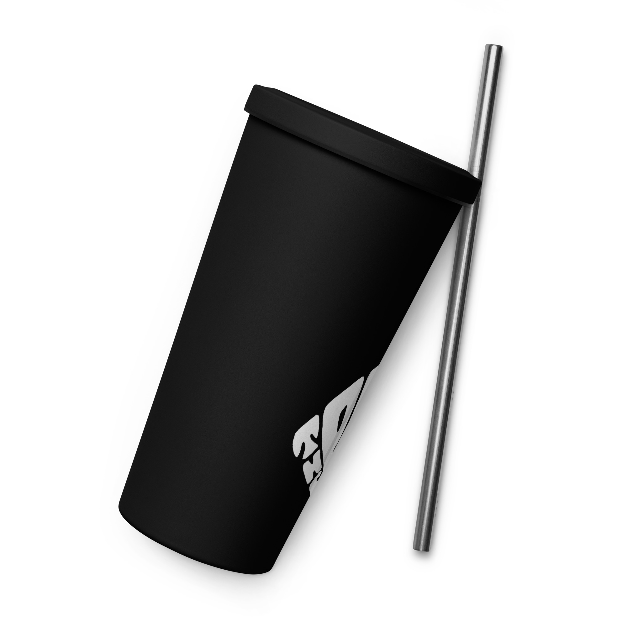 Insulated tumbler with a straw - right-s2