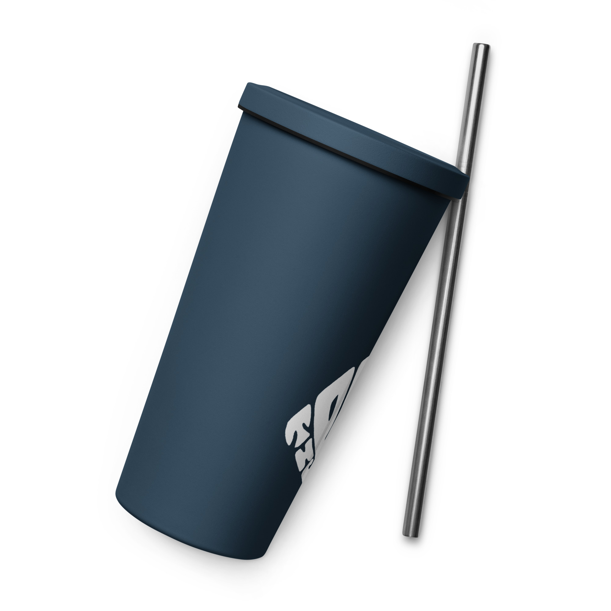 Insulated tumbler with a straw - right-s2
