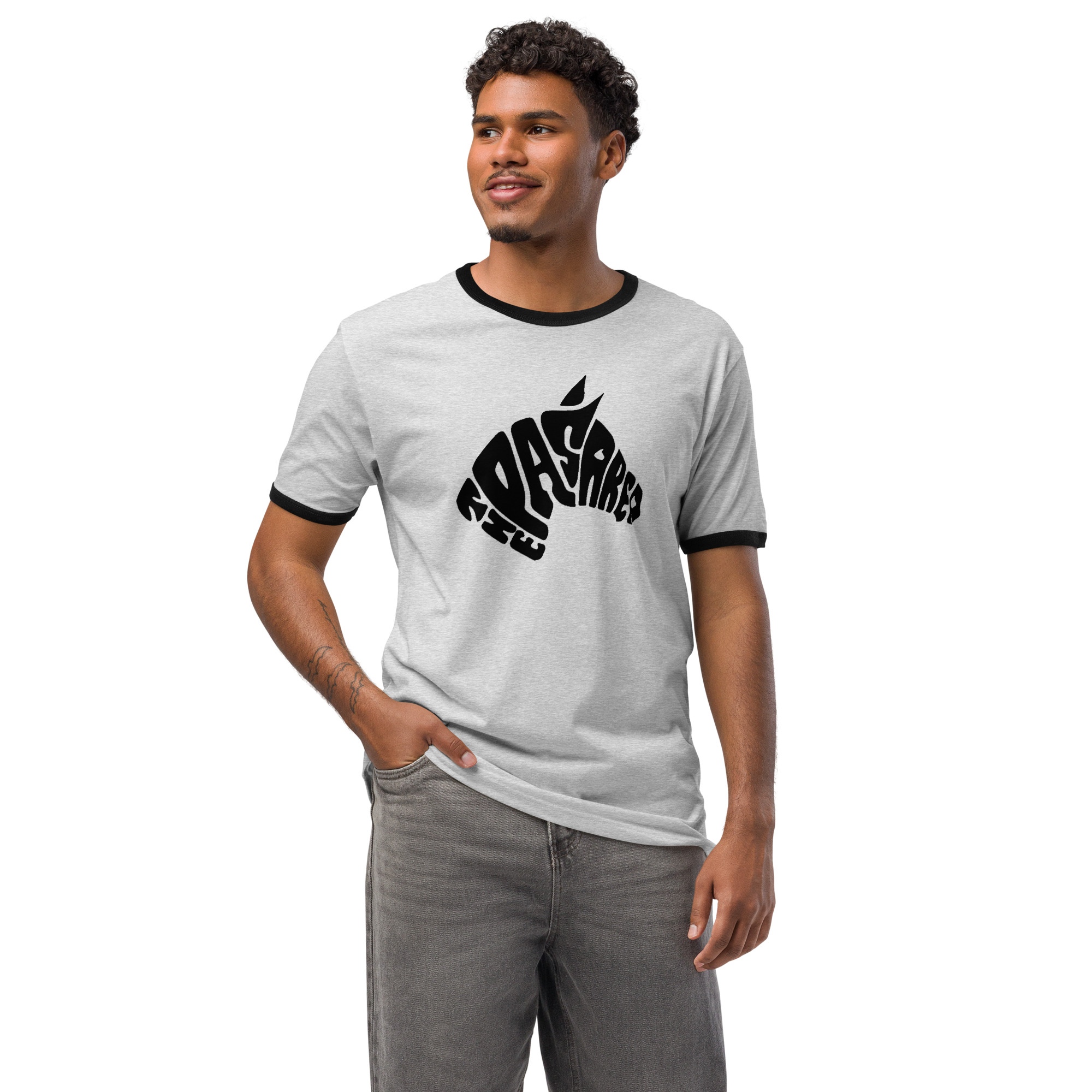 Unisex ringer t-shirt - front-s2