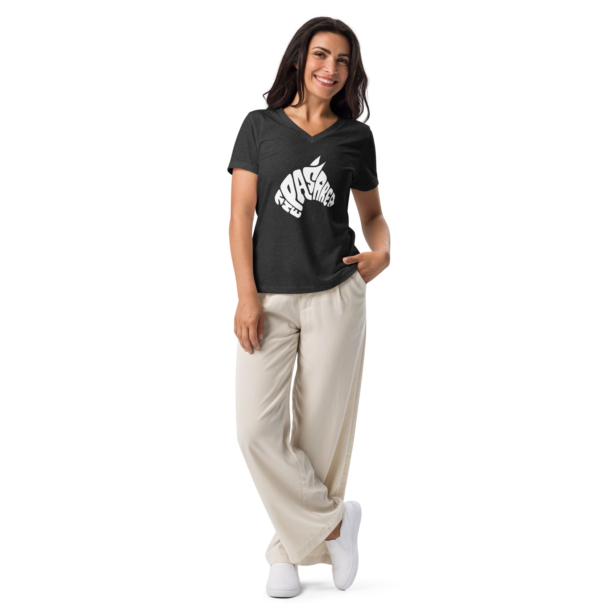 Women's relaxed v-neck t-shirt - front-s2