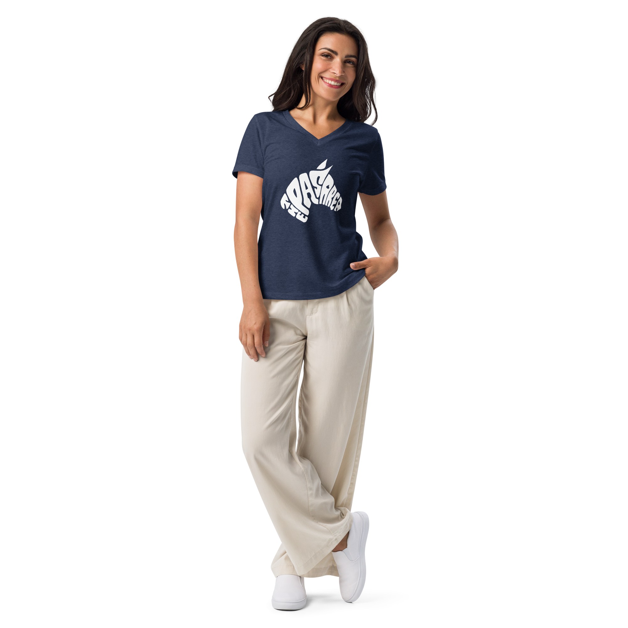 Women's relaxed v-neck t-shirt - front-s2