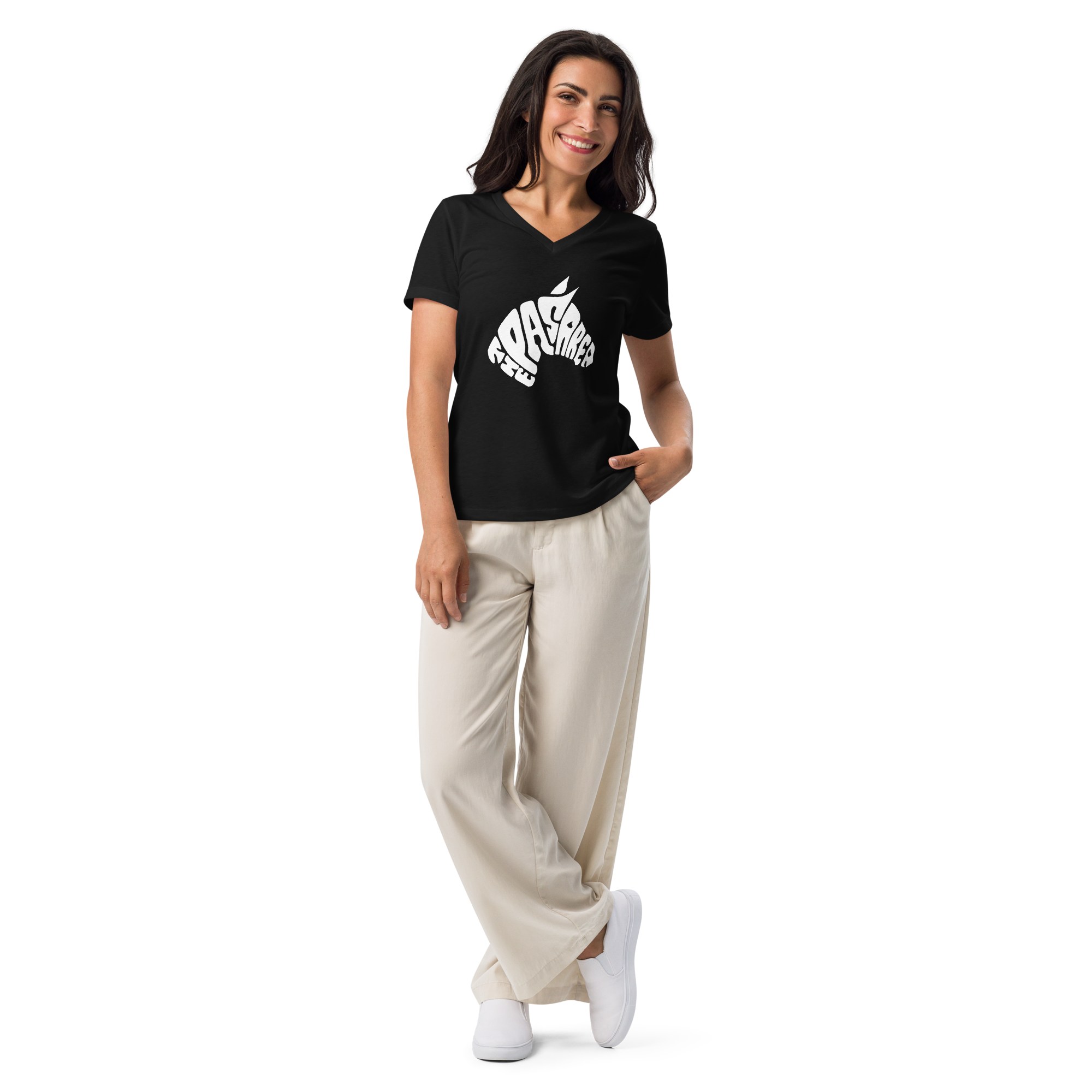 Women's relaxed v-neck t-shirt - front-s2