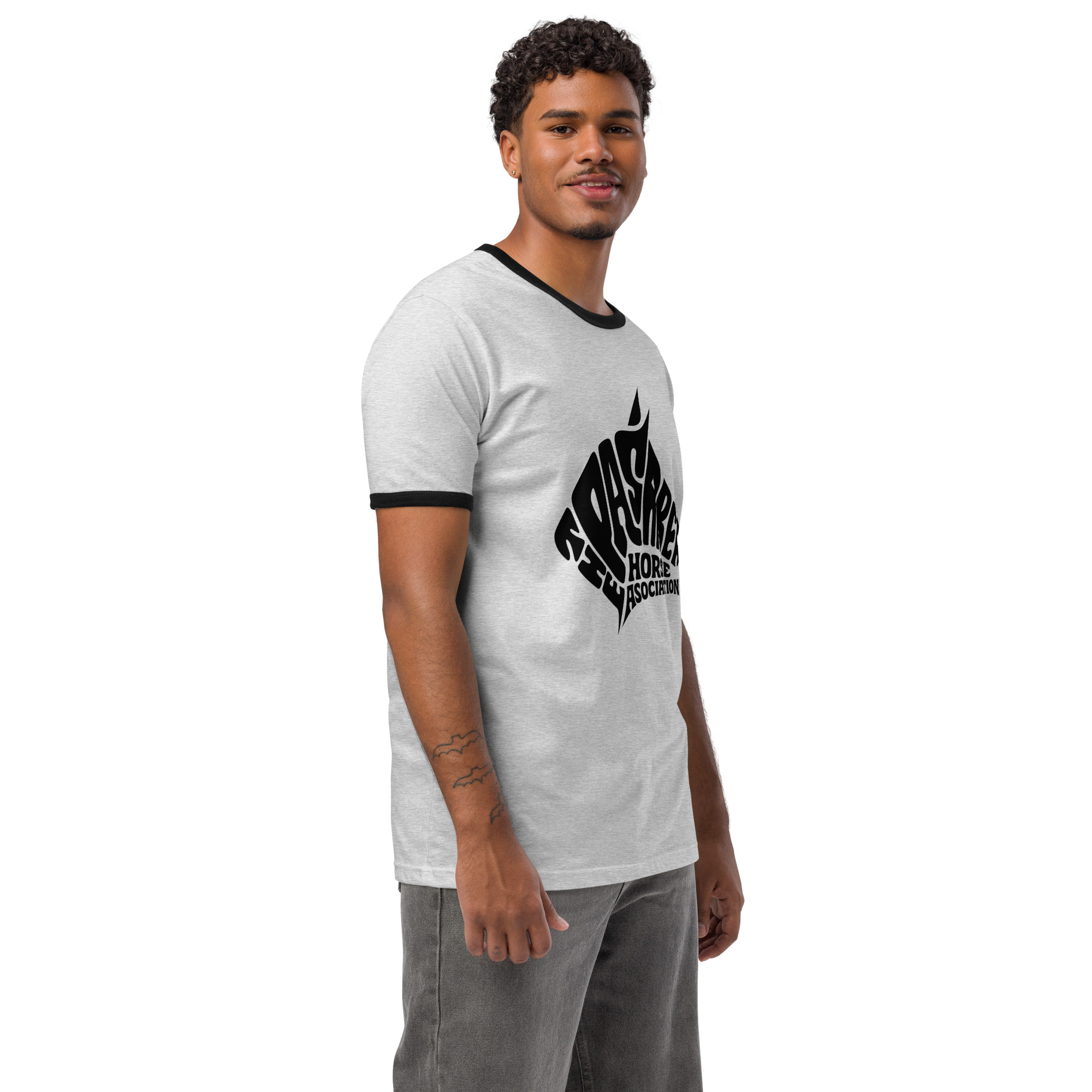 Unisex ringer t-shirt - right-angle