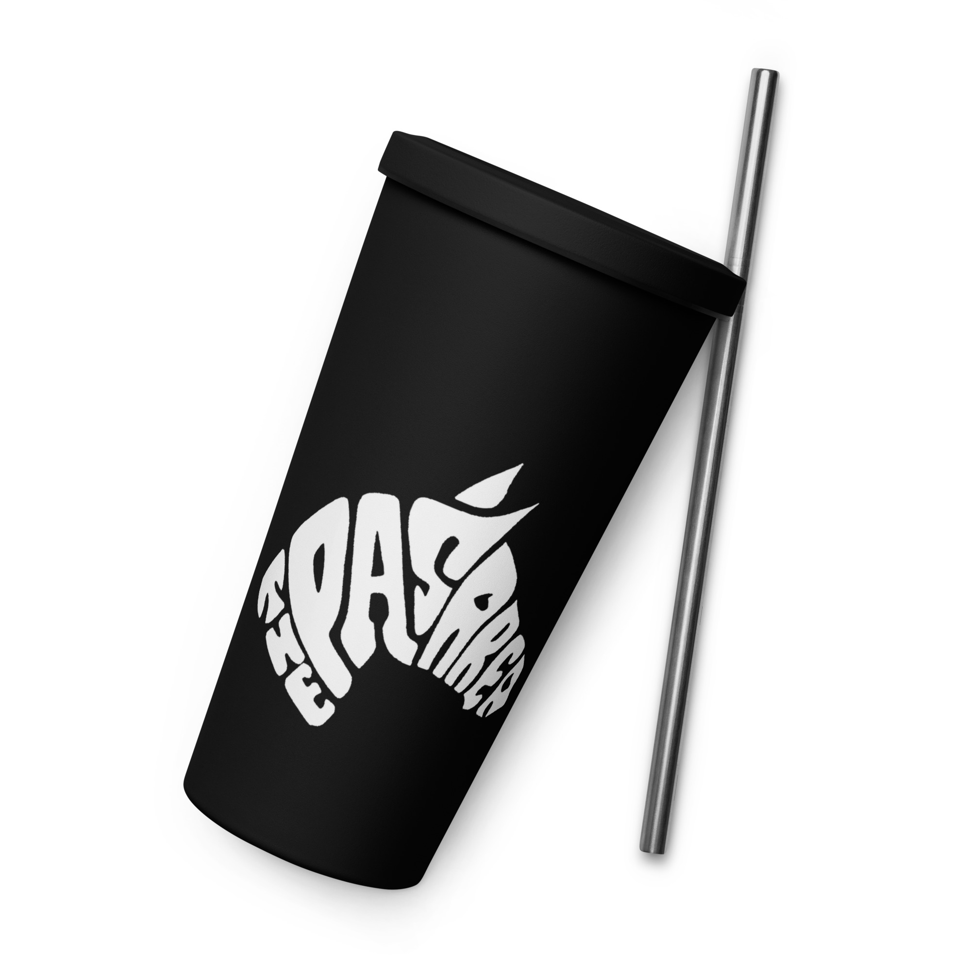 Insulated tumbler with a straw