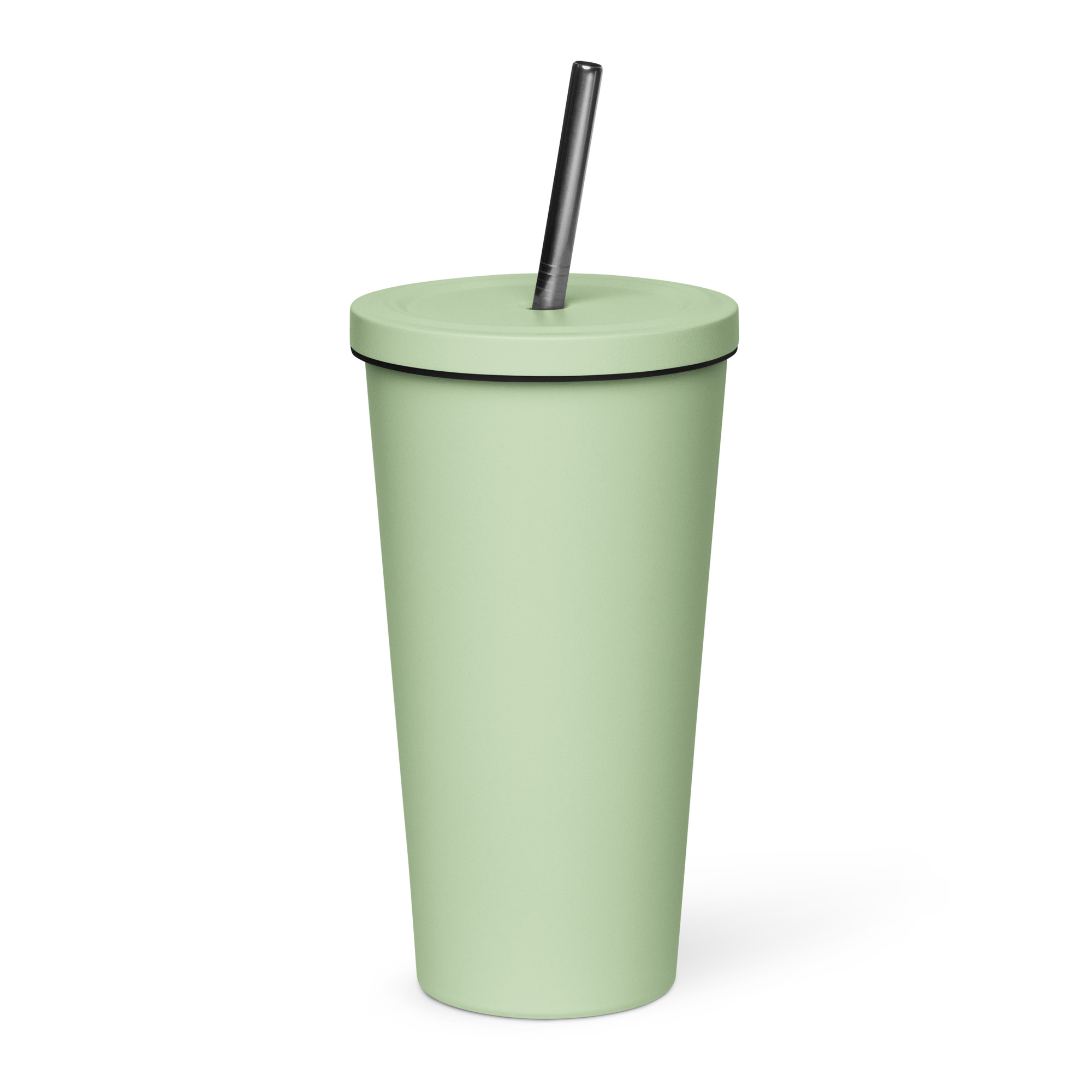 Insulated tumbler with a straw - back-alt2