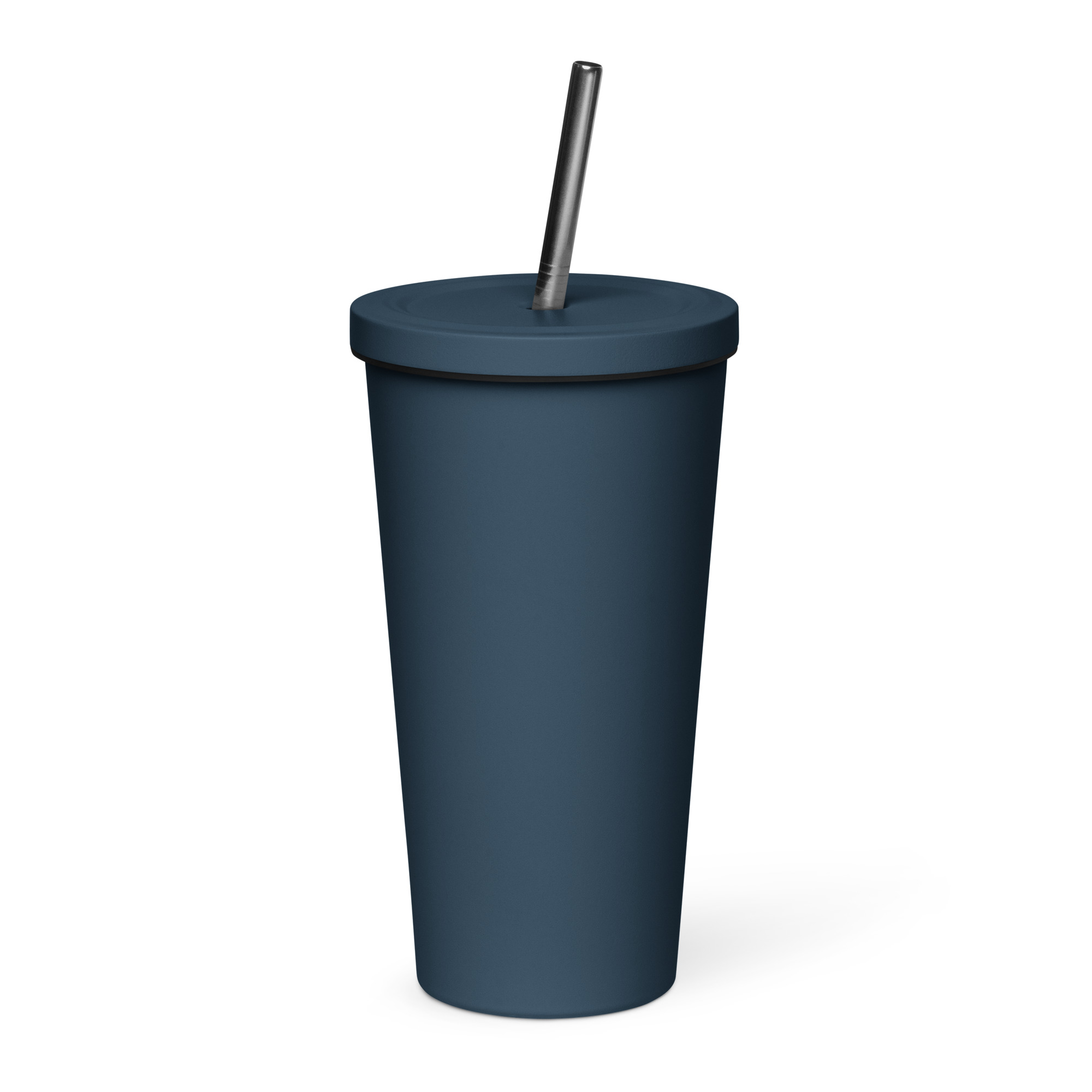 Insulated tumbler with a straw - back-alt2