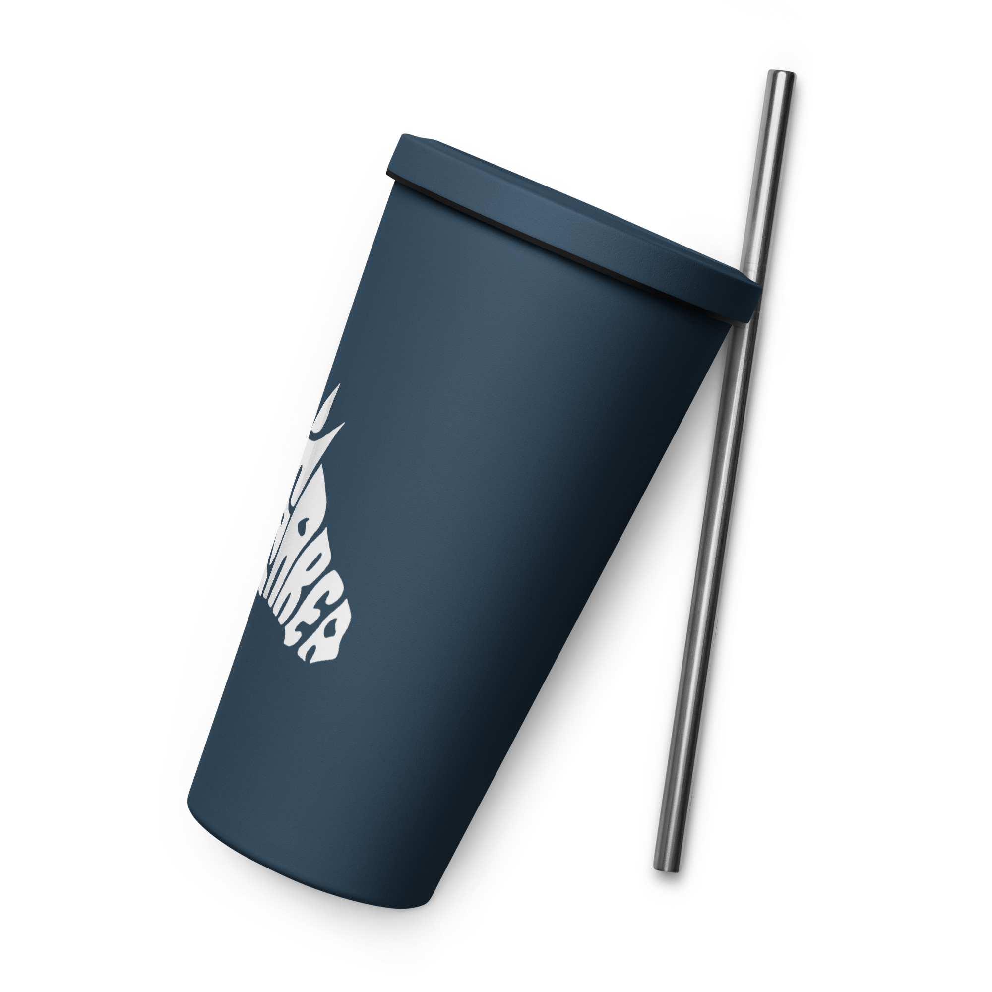 Insulated tumbler with a straw - left-alt
