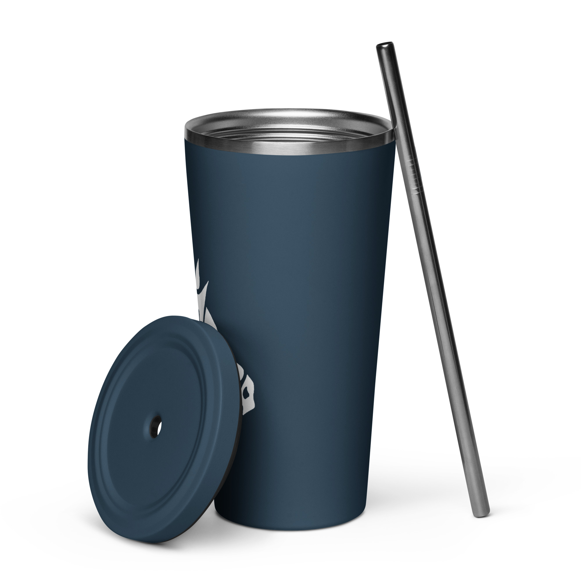 Insulated tumbler with a straw - left